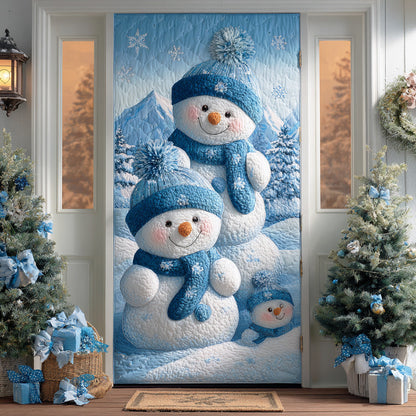 Snowman Holiday Smile Quilted Door Cover NCU0TD1506