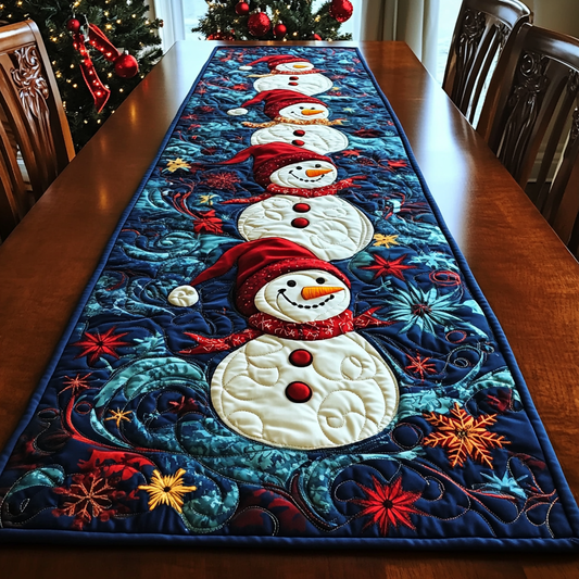 Snowman Joy Quilted Table Runner NCU0DDK1429