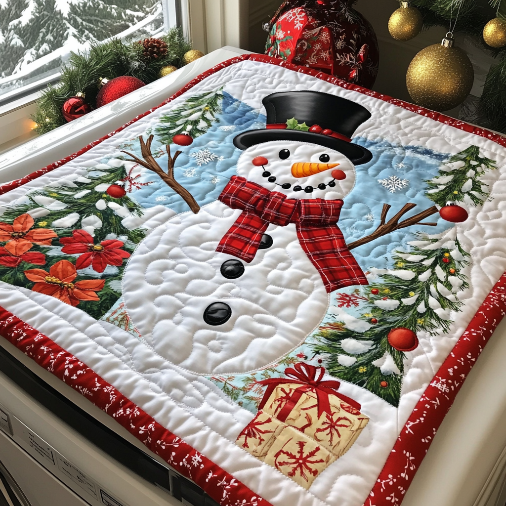 Snowman Joy Quilted Washer and Dryer Cover NCU0DDK1067