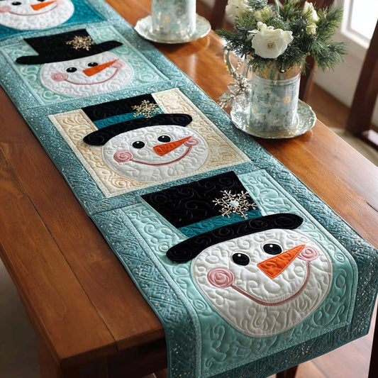 Snowman Smiles Quilted Table Runner NCU0NNT1727