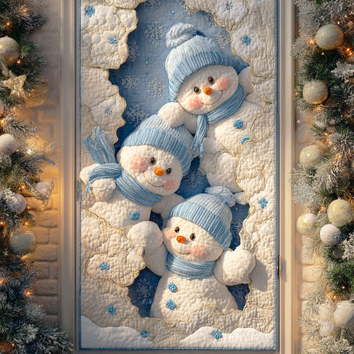 Snowman Snowy Friend Quilted Door Cover NCU0TD1507