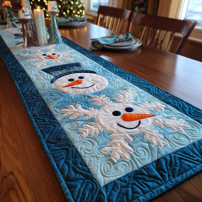 Snowman Spirit Quilted Table Runner NCU0DDK1430