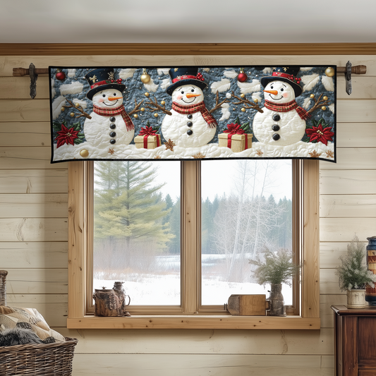 Snowman Spirit Quilted Valance NCU0DDK1095