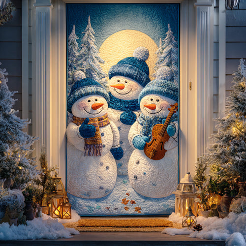 Snowman Winter Parade Quilted Door Cover NCU0TD1509