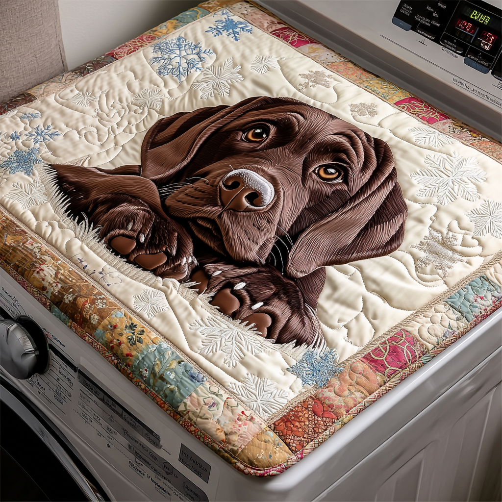 Snowy Friend Quilted Washer and Dryer Cover NCU0NNT1751