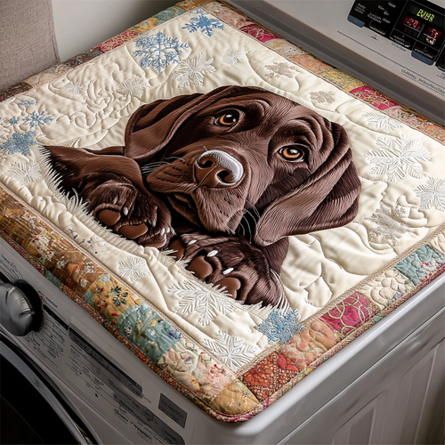 Snowy Friend Quilted Washer and Dryer Cover NCU0NNT1751