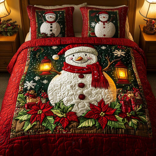 Snowy Joy 3-Piece Quilted Bedding Set NCU0NNT040