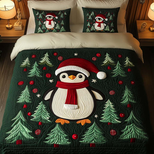 Snowy Night 3-Piece Quilted Bedding Set NCU0NNT134