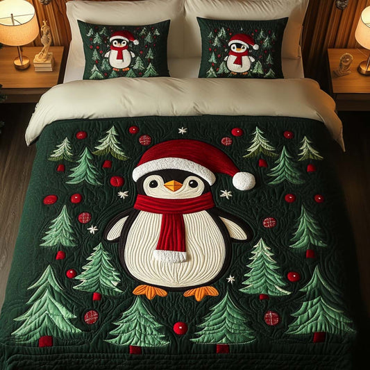 Snowy Night 3-Piece Quilted Bedding Set NCU0NNT134