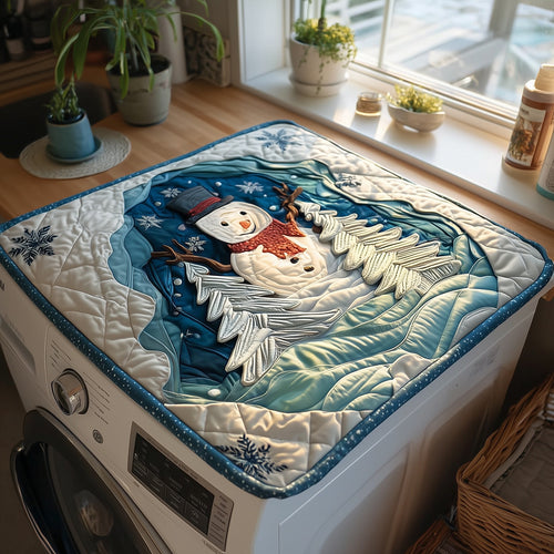 Snowy Night Quilted Washer and Dryer Cover NCU0TH3274