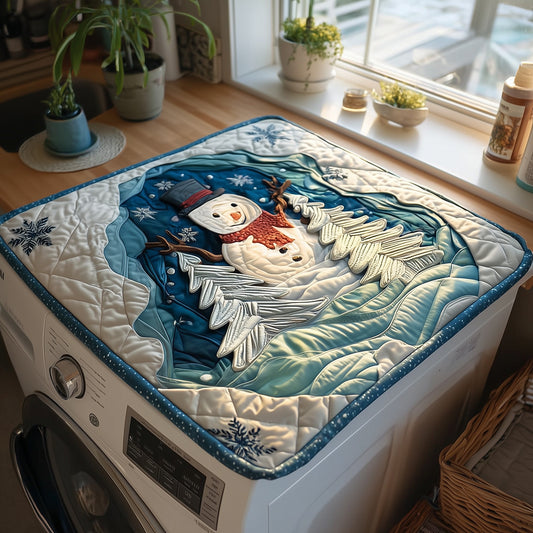 Snowy Night Quilted Washer and Dryer Cover NCU0TH3274