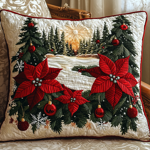 Snowy Splendor Quilted Pillow Case NCU0NNT055