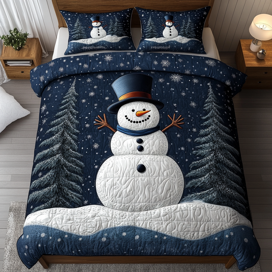 Snowy Bliss 3-Piece Quilted Bedding Set NCU0DDK072