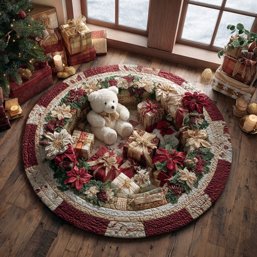 Snowy Comfort Quilted Round Mat NCU0DV1264