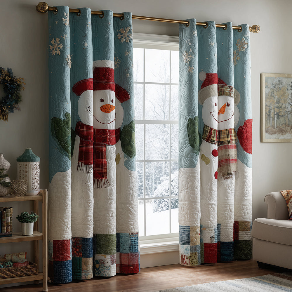Snowy Friends Quilted Curtains NCU0TH3774
