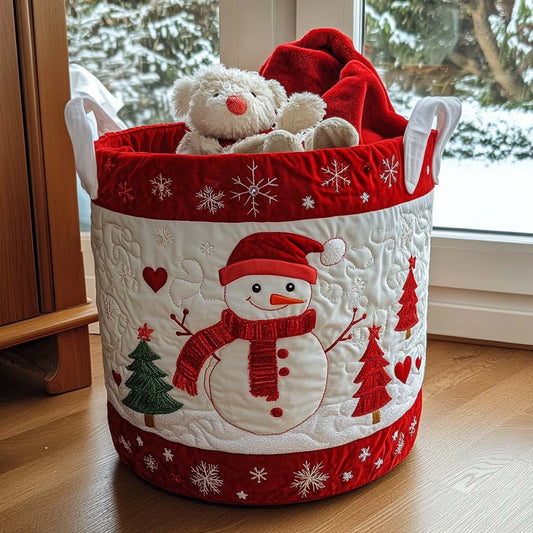 Snowy Glow Quilted Laundry Basket NCU0NNT1572