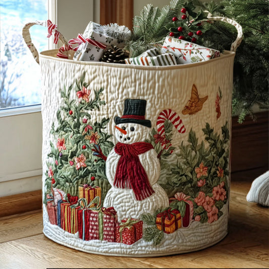Snowy Glow Quilted Laundry Basket NCU0PTT1328