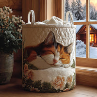 Snowy Rest Quilted Laundry Basket NCU0PVL700