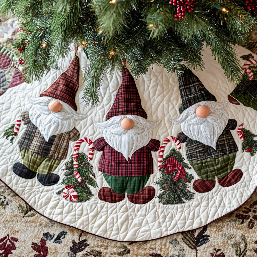 Snowy Silent Night Christmas Tree Skirt NCU0DK1148