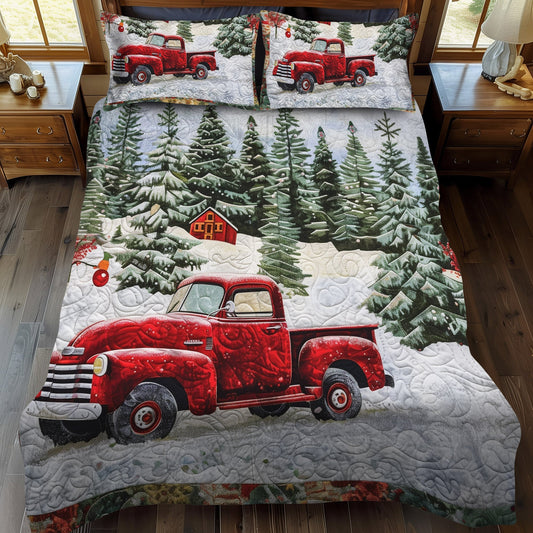 Snowy Sleigh Ride Quilted Bedding Set NCU0DV1632