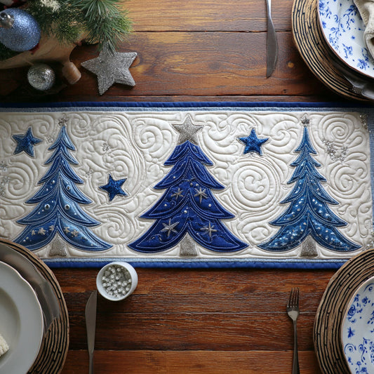 Snowy Spruce Quilted Table Runner NCU0PTT1368