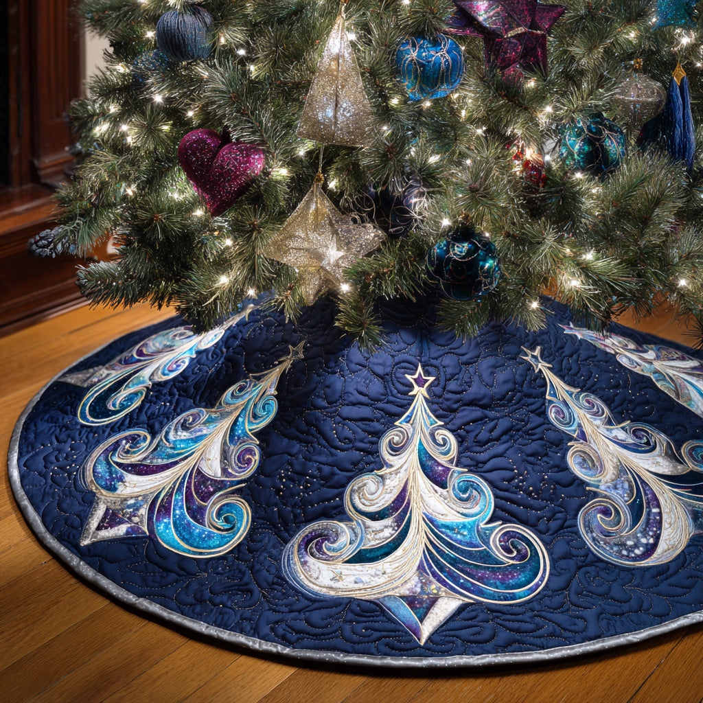 Snowy Tree Christmas Quilted Tree Skirt NCU0NTD1215