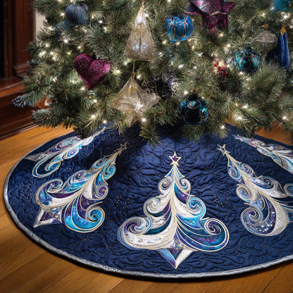 Snowy Tree Christmas Quilted Tree Skirt NCU0NTD1215