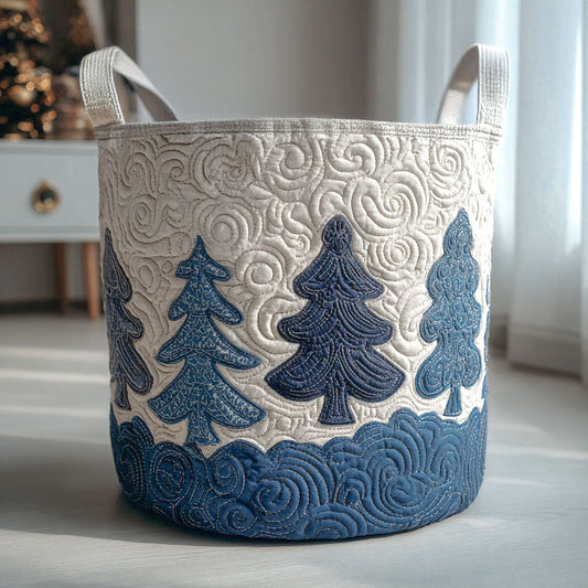 Snowy Whispers Quilted Laundry Basket NCU0PTT1340