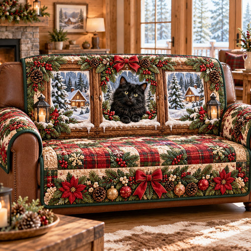 Snowy Window Quilted Sofa Cover NCU0NTD2422