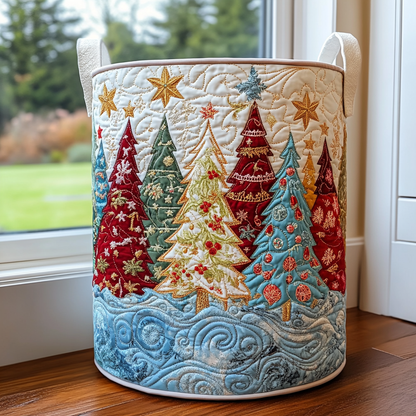 Snowy Woods Quilted Laundry Basket NCU0DDK1031