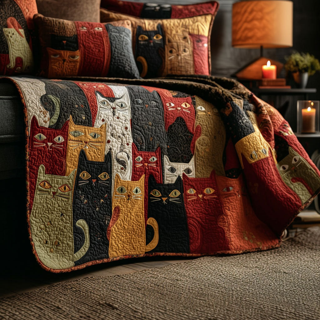 Snuggle Cats Collection Quilted Blanket NCU0PTT2979