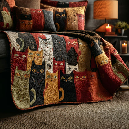 Snuggle Cats Collection Quilted Blanket NCU0PTT2979