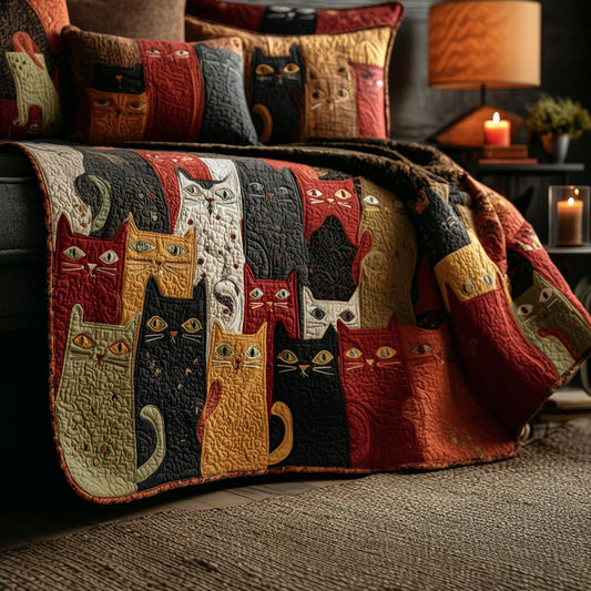 Snuggle Cats Collection Quilted Blanket NCU0PTT2979