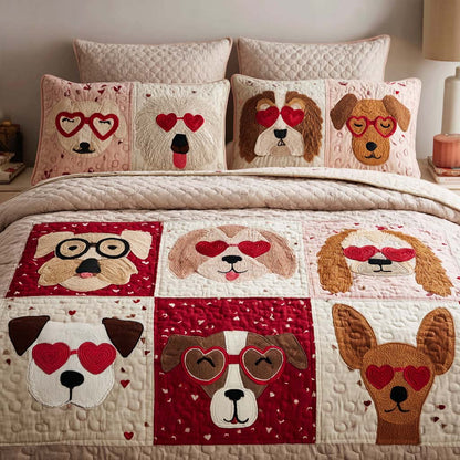 Snuggle Dog Retreat 3-Piece Quilted Bedding Set NCU0NNT2686