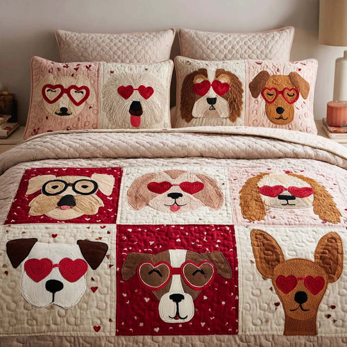 Snuggle Dog Retreat 3-Piece Quilted Bedding Set NCU0NNT2686