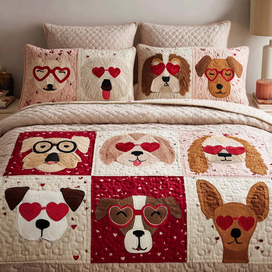 Snuggle Dog Retreat 3-Piece Quilted Bedding Set NCU0NNT2686