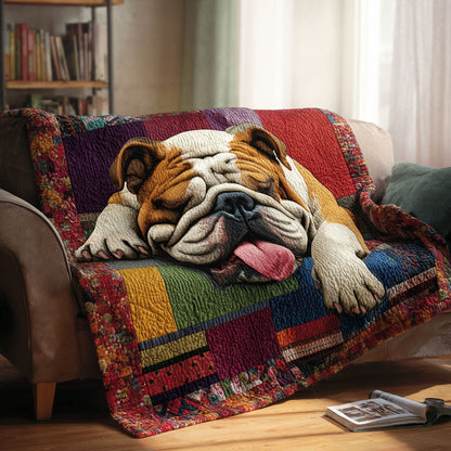 Snuggle Guard Bulldog Quilted Blanket NCU0PTT2658
