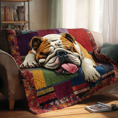 Snuggle Guard Bulldog Quilted Blanket NCU0PTT2658