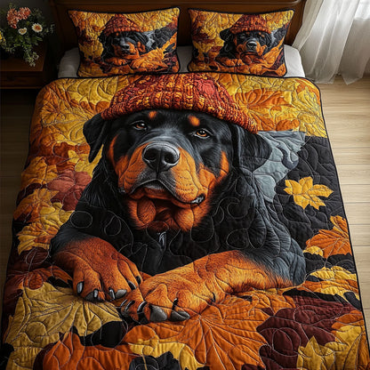 Snuggle Pup Patch 3-Piece Quilted Bedding Set NCU0NNT749