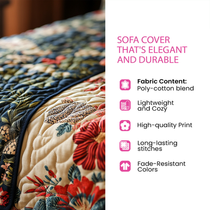 Ice Cave Bear Quilted Sofa Cover NCU0HNH724