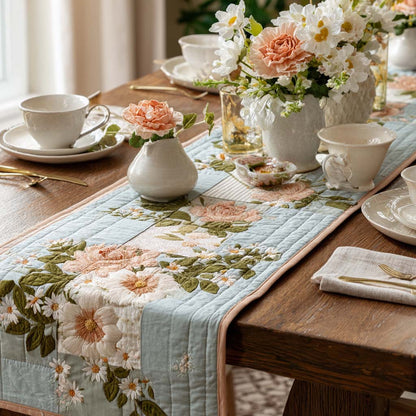 Soft Meadow Patchwork Quilted Table Runner NCU0DQQ0580