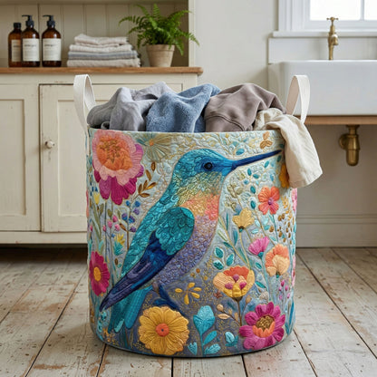 Soft Meadow Quilted Laundry Basket NCU0NNT3031