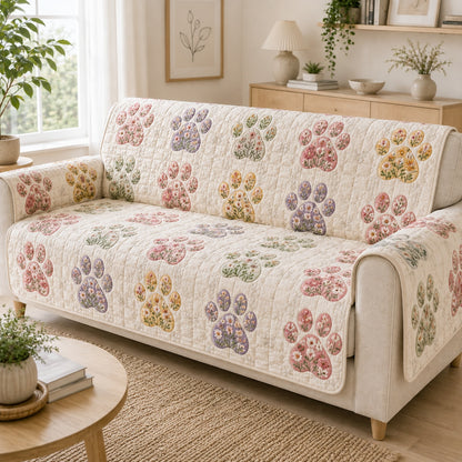 Soft Meadow Strides Quilted Sofa Cover NCU0PVL1018