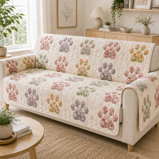 Soft Meadow Strides Quilted Sofa Cover NCU0PVL1018