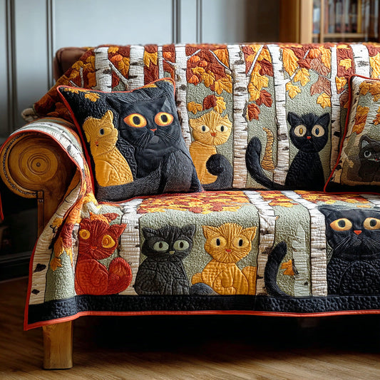 Soft Meow Quilted Sofa Cover NCU0NTD1313