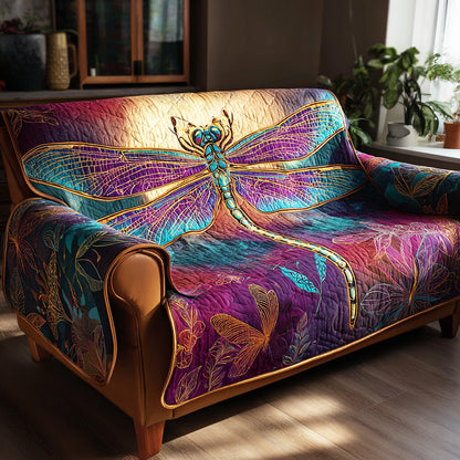 Soft Sky Flutter Quilted Sofa Cover NCU0NTD929