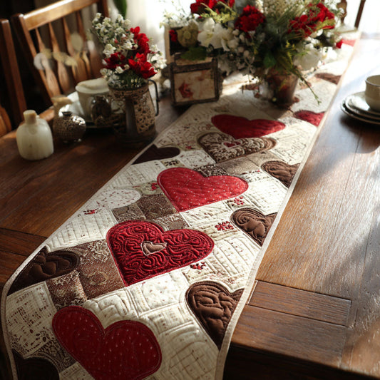 Softspoken Romance Quilted Table Runner NCU0PTT2781