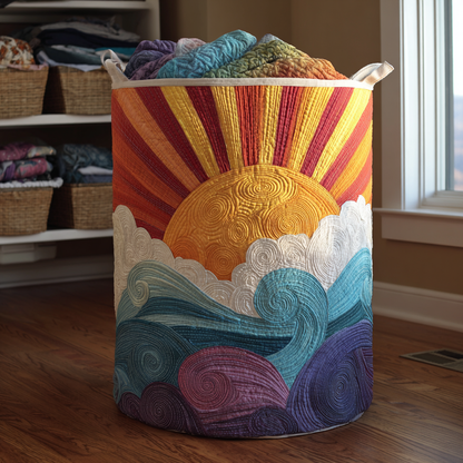 Solar Bloom Quilted Laundry Basket NCU0DDK1171