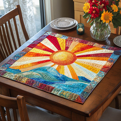 Solar Bloom Quilted Table Topper NCU0PVL536