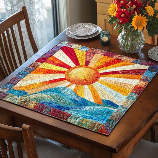 Solar Bloom Quilted Table Topper NCU0PVL536